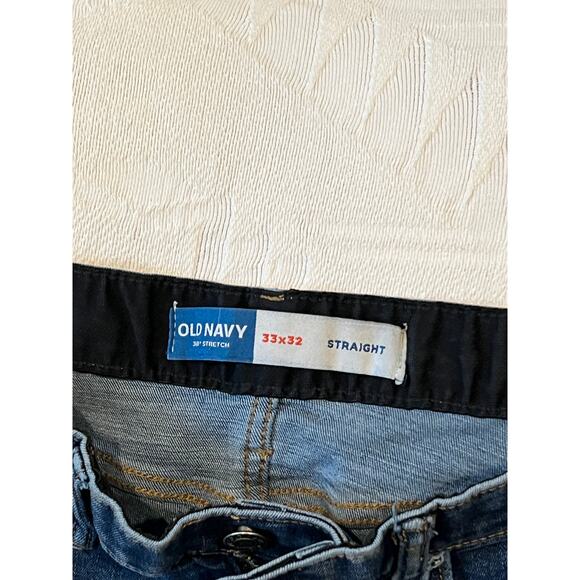 Old Navy Straight Blue Jeans Mens 33x32 - Picture 3 of 3